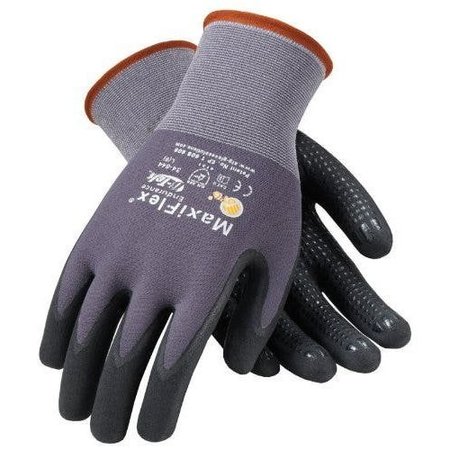 PIP MaxiFlex Endurance 34844 Nylon Knit Gloves wMicroFoam Nitrile Palm Coating and Micro Dot Palm, 12PK 34-844/L